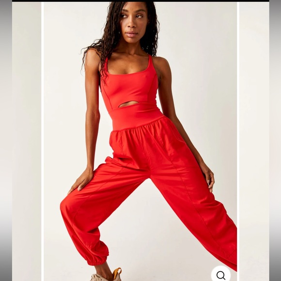 Free People Pants - Free People Righteous Onesie - Red